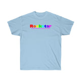 Rockstar all gender Ultra Cotton Tee funty rainbow graphic shirt