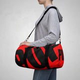 PUP custom Duffle Bag over sized black on red graphic