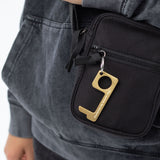 Stay curious, be wonderful. Engraved Brass Touch Tool