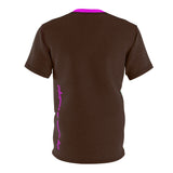 "BE BEAR" All Over Print Tee (Brown pink green yassss)