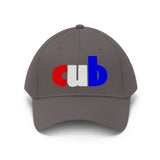embroidered CUB Unisex Twill Hat red white and blue