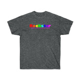 Rockstar all gender Ultra Cotton Tee funty rainbow graphic shirt
