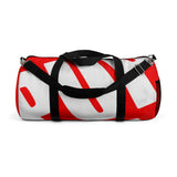 PUP custom Duffle Bag over sized white on red graphic