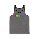 Funster all gender Jersey Tank funty rainbow graphic tank