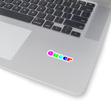 Queer Kiss-Cut Stickers available in 4 sizes