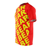 "BE BEAR" All Over Print Tee (red and yellow)