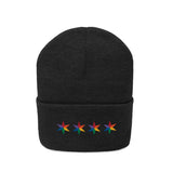 Chicago 4 star rainbow pride hat Knit Beanie