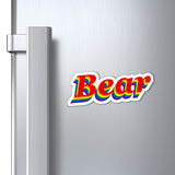 Bear pride Magnets rainbow print.