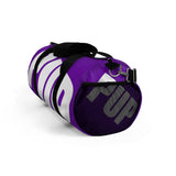custom white and purple pup Duffle Bag V3