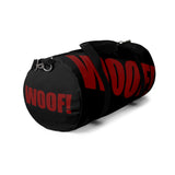 custom woof Duffle Bag red and black