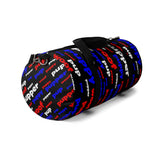 Pup pupper puppy woof custom Duffle Bag red white blue and black