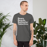 Bears. Beards. BSG all gender T-Shirt up to 4XL
