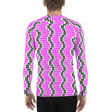 "be femme" Men's Rash Guard (pink and black all over graphic)