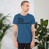 Bears. Beards. Bellies. Bodypositivity. all gender T-Shirt up to 4XL