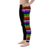 "be upstander" upstander Men's Leggings / yoga pants (rainbow and black all over graphic)
