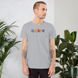 gay pride all gender T-Shirt be gay! rainbow print.