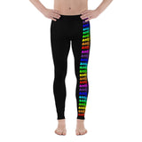 "be anti bully" anti bully Men's Leggings / yoga pants (rainbow and black all over gradient graphic)