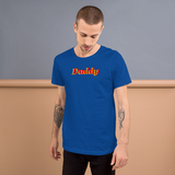 pride daddy T-Shirt be daddy! rainbow print.