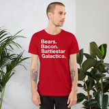 Bears. Bacon. BSG. all gender T-Shirt up to 4XL