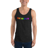 "be bear" Unisex  Tank Top (gradient rainbow graphic)