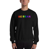 "be bear" Sweatshirt (gradient rainbow graphic)