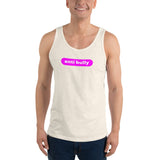 anti bully Unisex Tank Top (pink and white graphic)