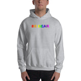 "be bear" Hooded Sweatshirt (gradient rainbow graphic)