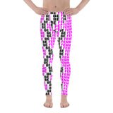 "be femme" Men's Leggings / yoga pants (pink and black all over graphic)