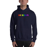 "be bear" Hooded Sweatshirt (gradient rainbow graphic)