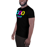 human just like you cmy three trees athletic all over tee