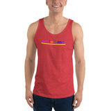 "be femme" Unisex  Tank Top (rainbow graphic)