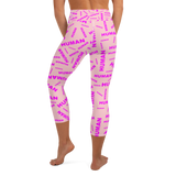 human just like you Yoga Capri Leggings pink on pink