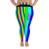 series be ladies All-Over Print Plus Size Leggings / yoga pants stay curious, be wonderful!! "be you"