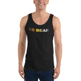 "be bear" Unisex  Tank Top (bear pride gradient flag graphic)