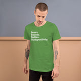 Bears. Beards. Bellies. Bodypositivity. all gender T-Shirt up to 4XL