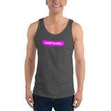 anti bully Unisex Tank Top (pink and white graphic)
