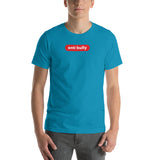 "anti bully" Short-Sleeve Unisex T-Shirt (red and white graphic)