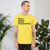 Bears. Beards. Bellies. Bodypositivity. all gender T-Shirt up to 4XL