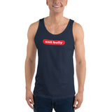 "anti bully" Unisex  Tank Top (red and white graphic)