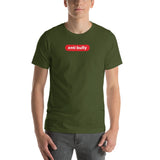 "anti bully" Short-Sleeve Unisex T-Shirt (red and white graphic)