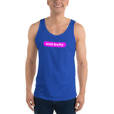 anti bully Unisex Tank Top (pink and white graphic)