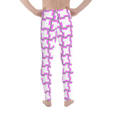 "be queer" Men's Leggings/ yoga pants (pink and black all over graphic)
