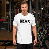 "destination bear" Short-Sleeve Unisex T-Shirt (black and grey graphic)