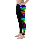 "be anti bully" anti bully Men's Leggings / yoga pants (rainbow and black all over gradient graphic)