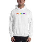"be bear" Hooded Sweatshirt (gradient rainbow graphic)