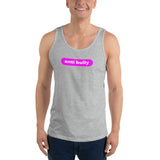 anti bully Unisex Tank Top (pink and white graphic)