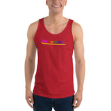 "be femme" Unisex  Tank Top (rainbow graphic)