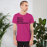Bears. Beards. Bellies. Boardgames. all gender T-Shirt up to 4XL