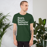Bears. Bacon. BSG. all gender T-Shirt up to 4XL