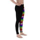 "be upstander" upstander Men's Leggings / yoga pants (rainbow and black all over graphic)